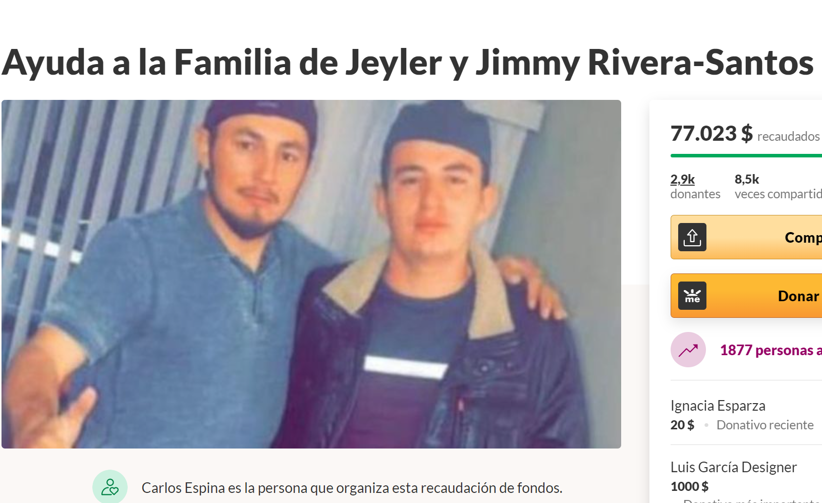 Joven uruguayo recauda más de 76 mil dólares para familia de los hermanos fallecidos en Texas