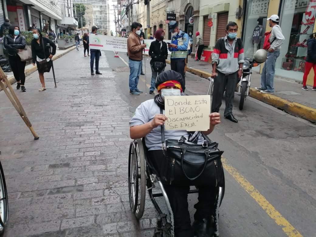 Sector discapacidad protesta por reducción al presupuesto asignado y otros derechos