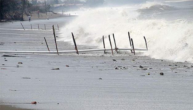 Emiten alerta verde en el Golfo de Fonseca debido a intensas marejadas