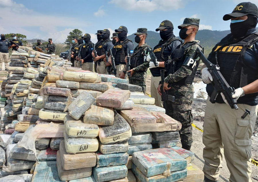 Unos 9 mil kilos de droga se han incautado este año en Honduras