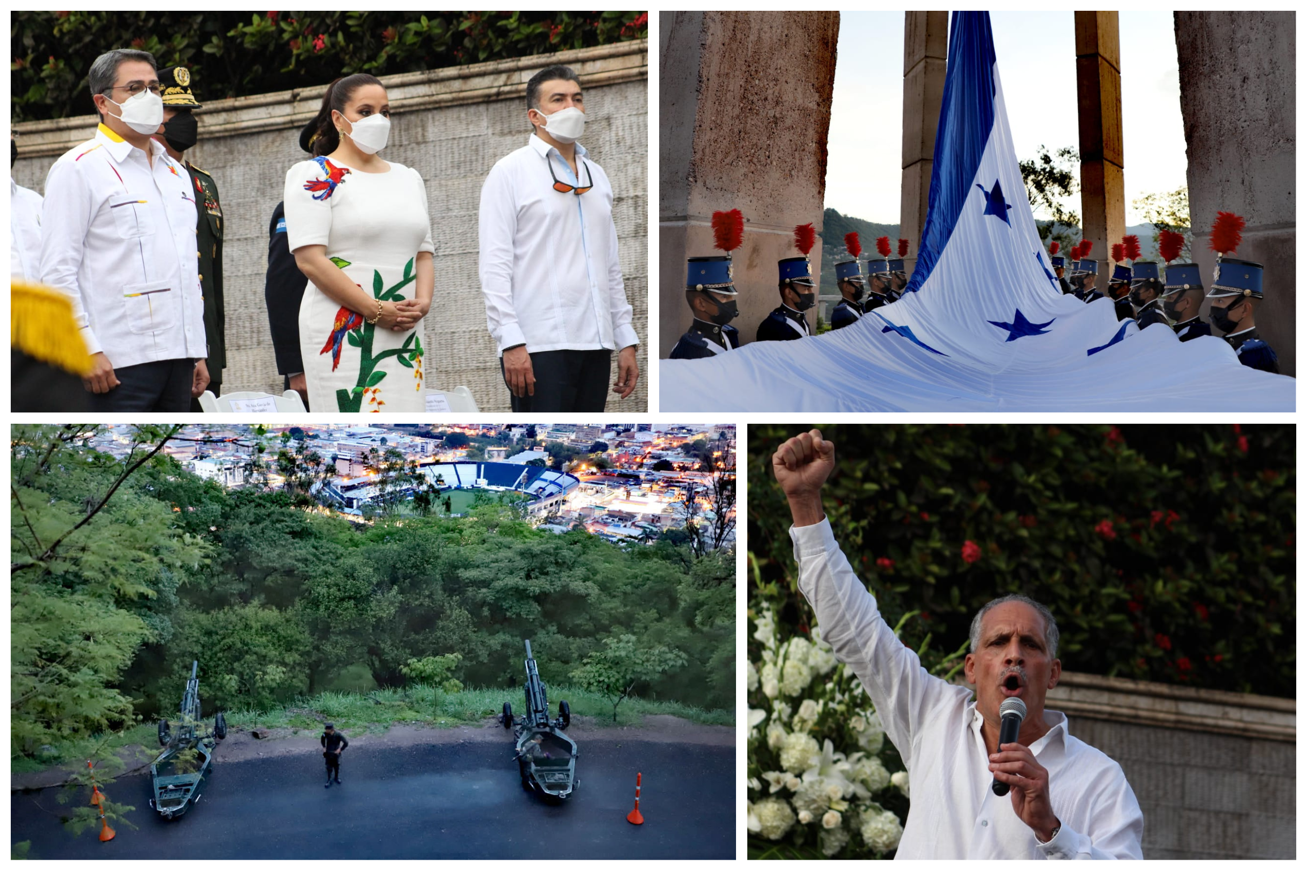 Con cañonazos e izada de la Bandera, Honduras arranca festejos de Bicentenario