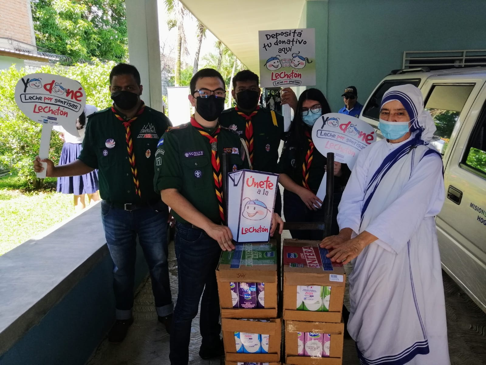 Voluntarios de Sula, Tetrapak y Scouts Honduras realizan entregas de 102,260 vasos de leche