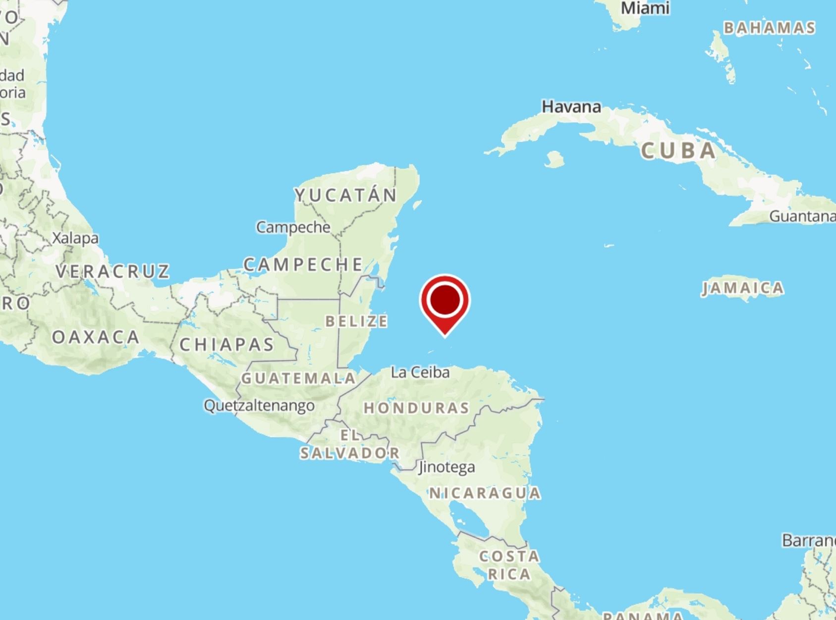 Sismo de 4.7 grados en la escala de Richter sacude la zona insular de Honduras