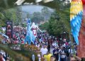 Volvió la tradición y el arte fugaz del Festival de las Chimeneas Gigantes