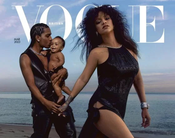 Rihanna presume primera foto familiar con su primogénito