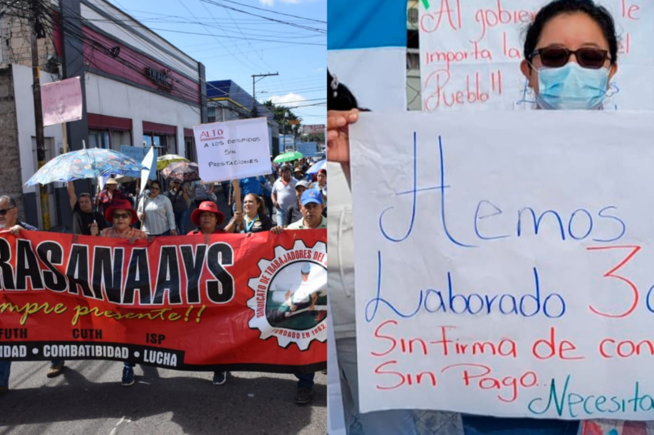 Empleados de varios sectores realizan protestas por salarios retrasados y otros problemas