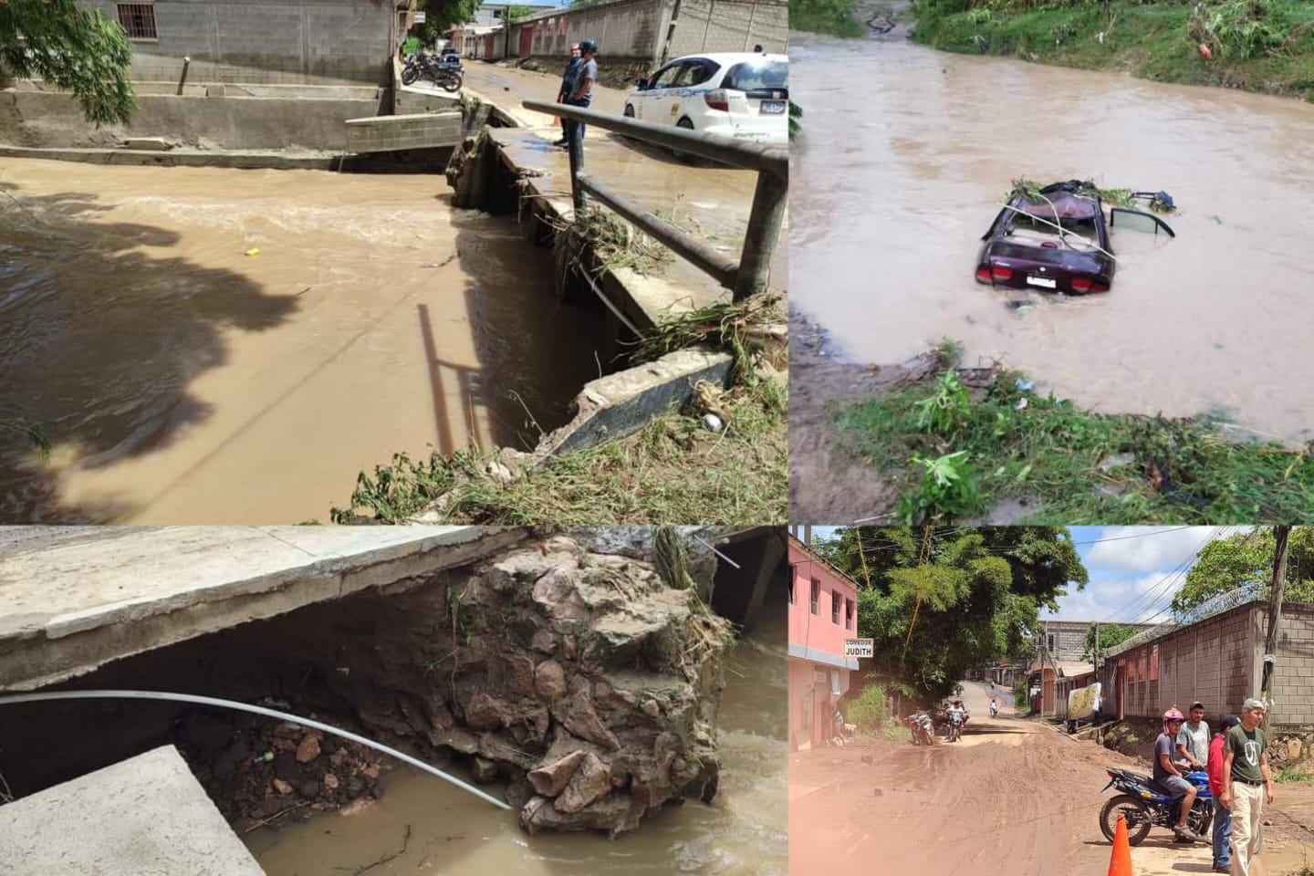 Autoridades municipales declaran emergencia en Marcala, La Paz por inundaciones