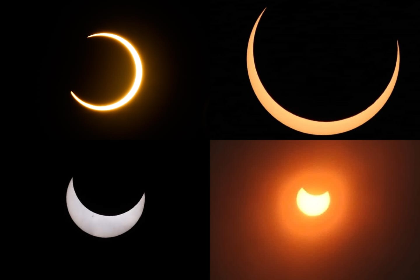 Un eclipse solar anular inicia su recorrido por el norte del continente americano