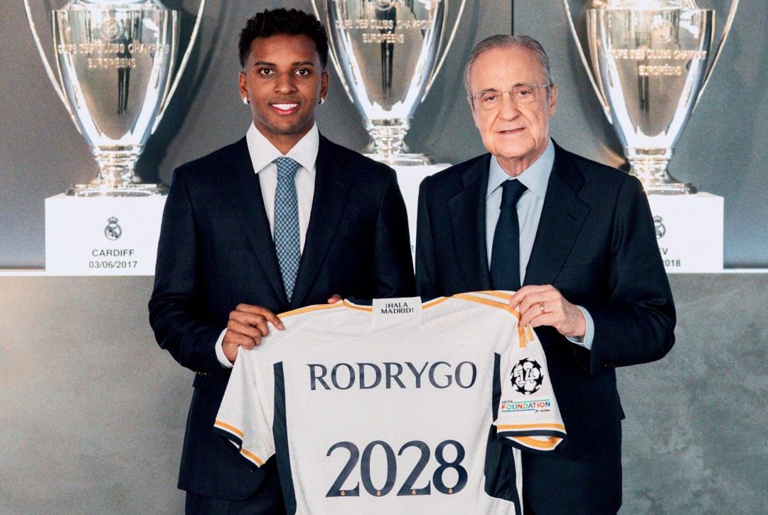 El brasileño Rodrygo Goes renueva con Real Madrid hasta 2028