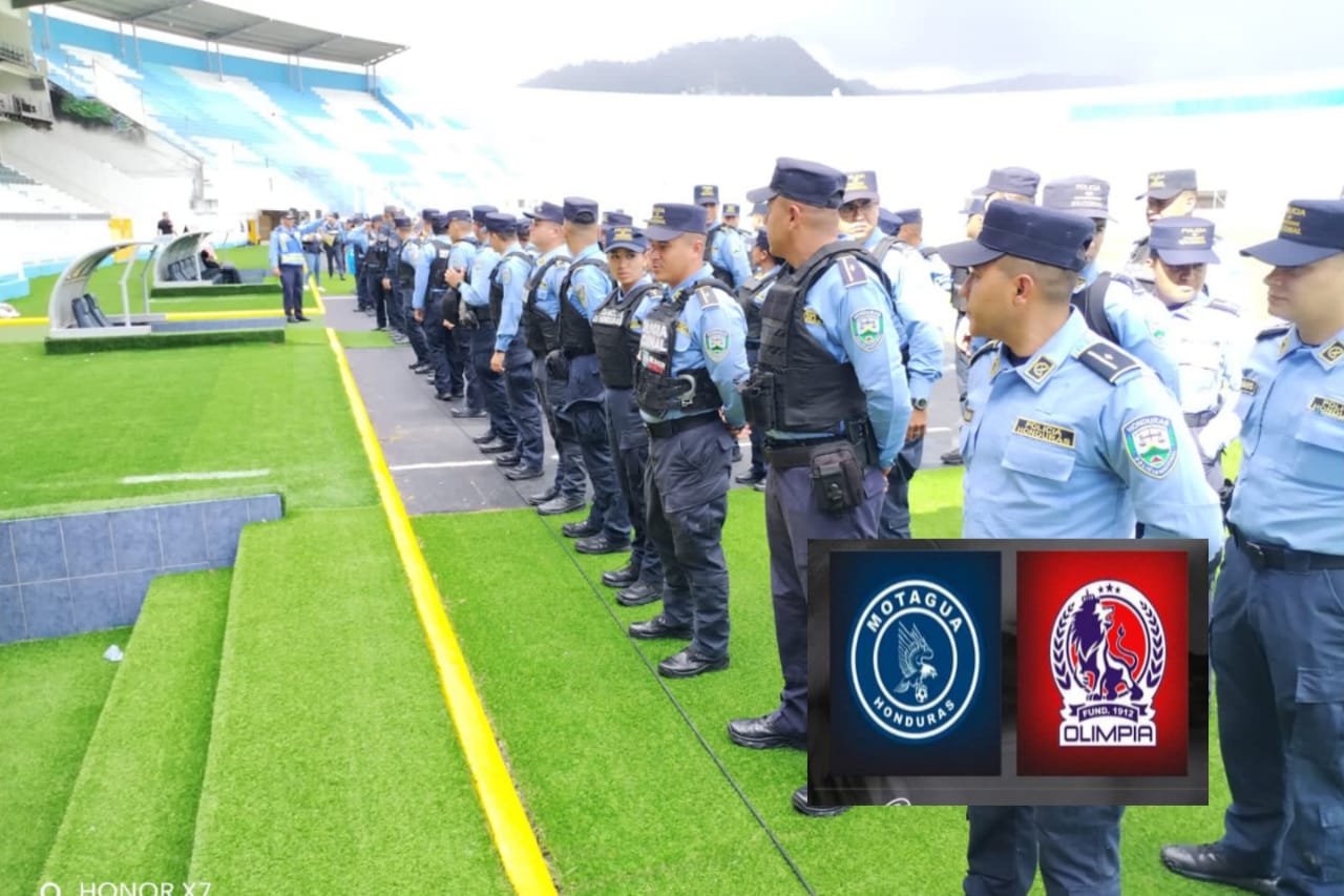 Unos mil elementos policiales brindarán seguridad para el juego de ida entre Motagua y Olimpia